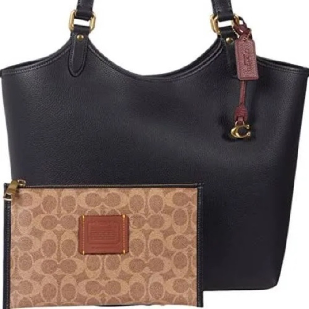 Coach Black Leather Day Tote Bag - Picture 2 of 7